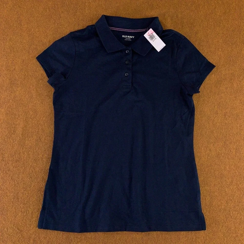 Old Navy Girls XL (14-16) Short Sleeve School Uniform Jersey-Knit Polo Shirt NWT